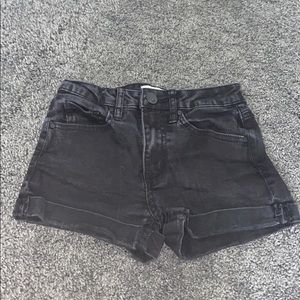 Black RSQ Dark Wash Jean Shorts